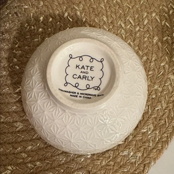 Anthropologie Blue and White Striped Ceramic Bowl - Picture 2 of 3